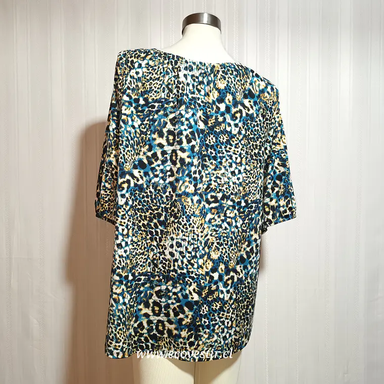 BLUSA MUJER MULTICOLOR NOTATIONS TALLA 1X 4