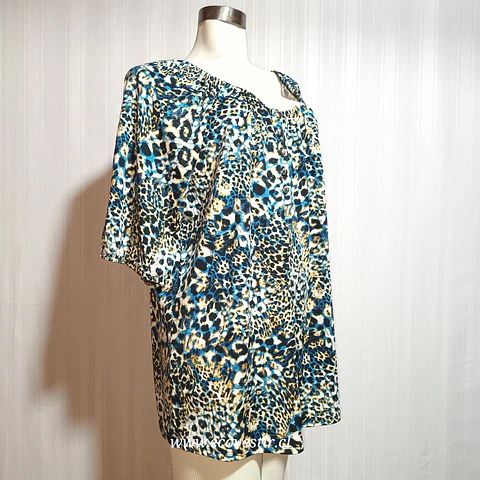 BLUSA MUJER MULTICOLOR NOTATIONS TALLA 1X