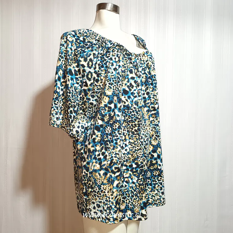 BLUSA MUJER MULTICOLOR NOTATIONS TALLA 1X 1