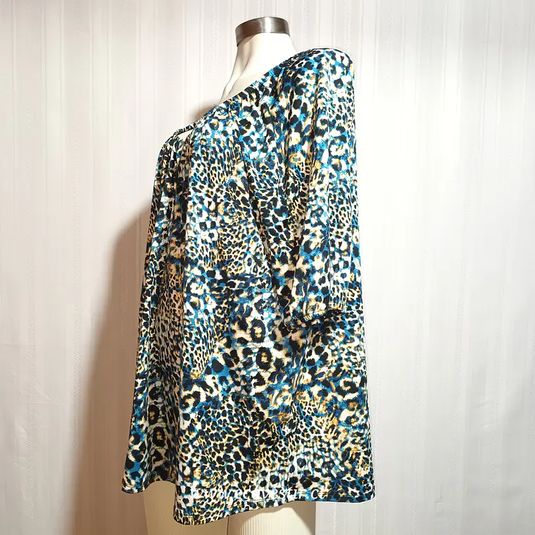 BLUSA MUJER MULTICOLOR NOTATIONS TALLA 1X 3