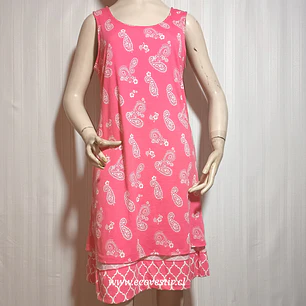 VESTIDO SIN MANGA ROSADO ALLISON BRITTNEY TALLA M