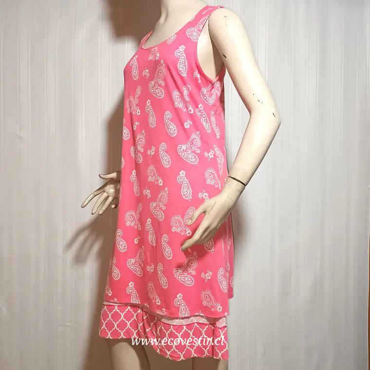 VESTIDO MUJER SIN MANGA ROSADO ALLISON BRITTNEY TALLA M 2