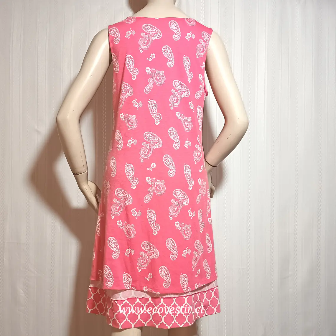 VESTIDO MUJER SIN MANGA ROSADO ALLISON BRITTNEY TALLA M 3