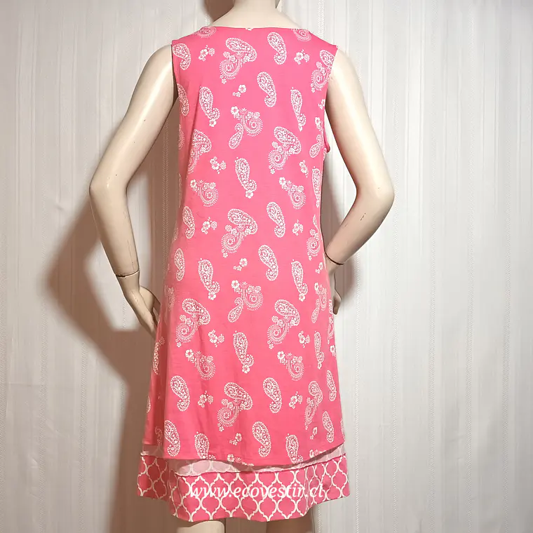 VESTIDO MUJER SIN MANGA ROSADO ALLISON BRITTNEY TALLA M 3