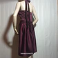 VESTIDO FIESTA ESCOTE HALTER - BURDEO / TALLA M - Miniatura 3