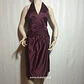 VESTIDO FIESTA ESCOTE HALTER - BURDEO / TALLA M - Miniatura 2