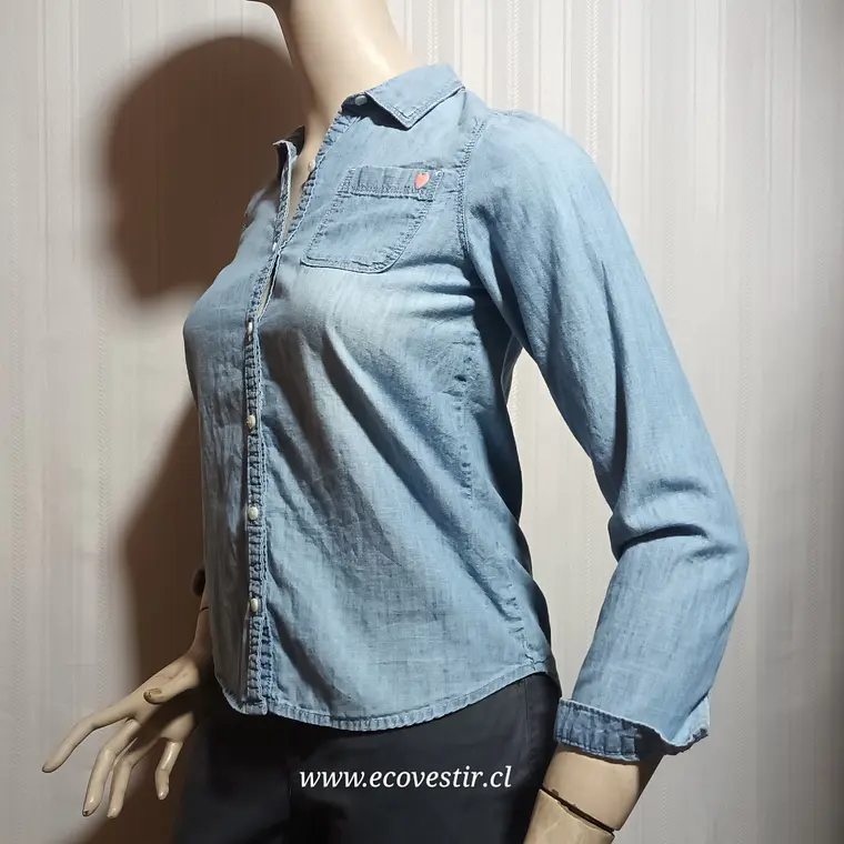 BLUSA MUJER DENIM AZUL OSHKOSH TALLA 14 4