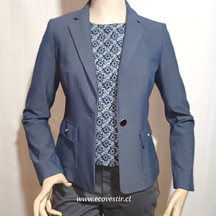 BLAZER MUJER CALVIN KLEIN - AZUL GRISÁCEO / TALLA 0