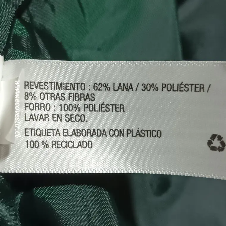 ABRIGO MUJER MERONA - VERDE PETROLEO / TALLA L 6