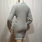 Vestido Tejido Cruzado Mujer Simplee Gris Talla M -L  - Miniatura 4