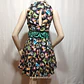 Vestido Cuello Alto Estampado Cangrejo Negro Mujer Talla M - Miniatura 4