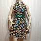 Vestido Cuello Alto Estampado Cangrejo Negro Mujer Talla M - Miniatura 2