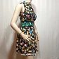 Vestido Cuello Alto Estampado Cangrejo Negro Mujer Talla M - Miniatura 1
