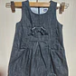 Vestido Niña Mezclilla Azul con Lazo Frontal  CHICCO Talla  24M - Miniatura 3