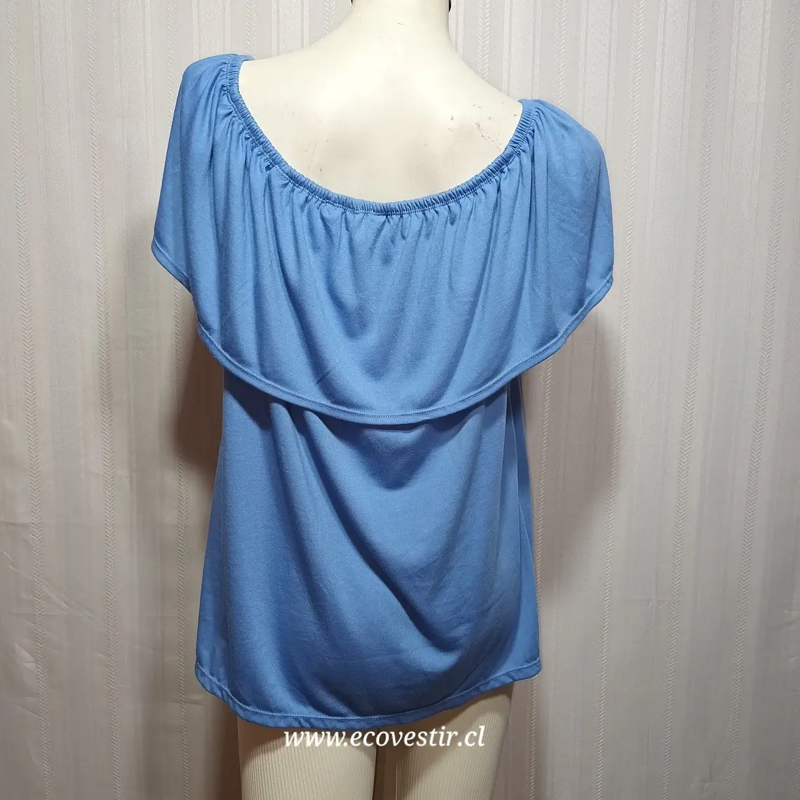 Blusa Mujer Celeste Escote Barco Sin Mangas WOMEN LIMITED by TCHIBO Talla 44/46 4