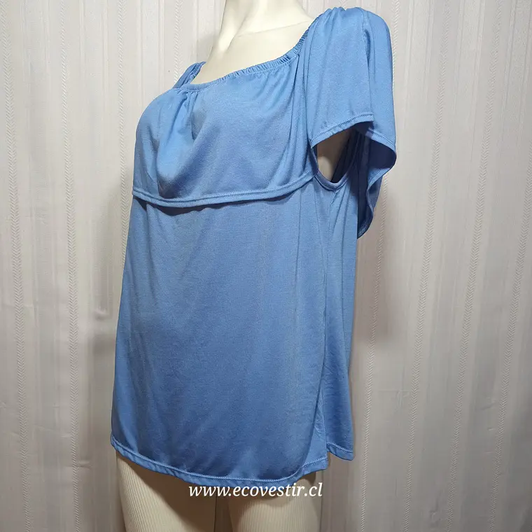 Blusa Mujer Celeste Escote Barco Sin Mangas WOMEN LIMITED by TCHIBO Talla 44/46 3