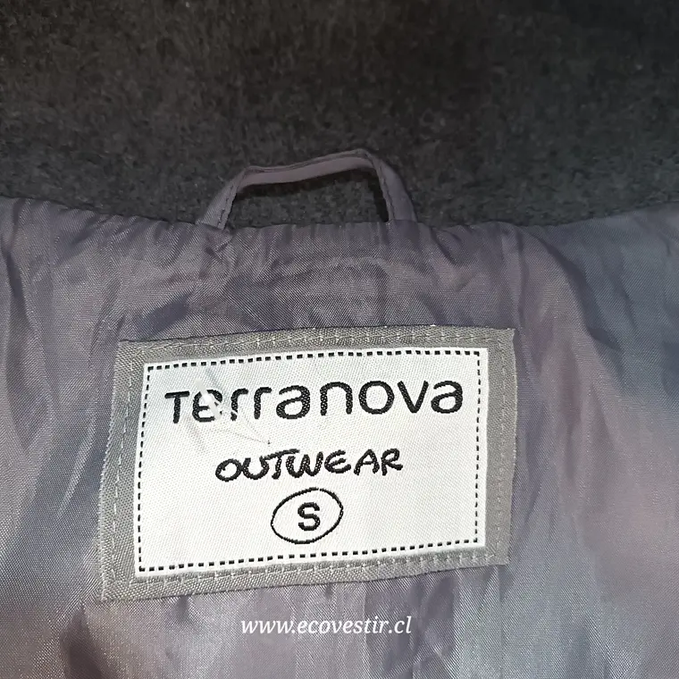 Abrigo Gris Mujer Cuello Alto Terranova Talla S 5