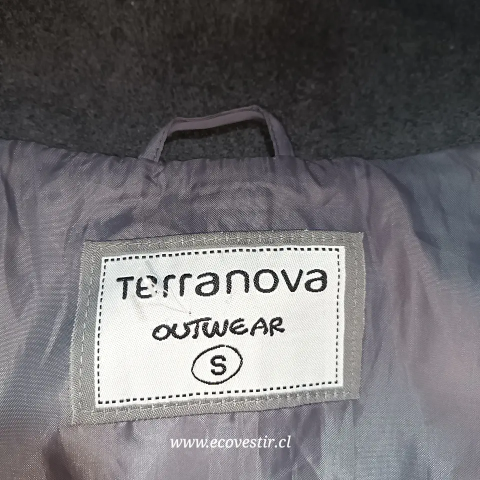 Abrigo Gris Mujer Cuello Alto Terranova Talla S 5