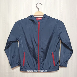 Cortaviento Con Gorro Niño Azul Tissaia Basics Talla 6A