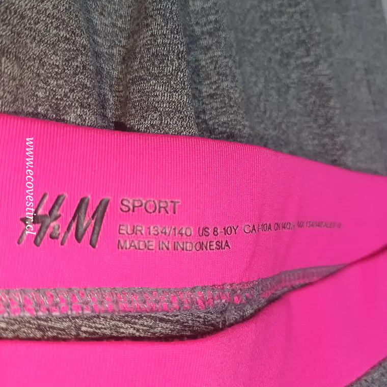 Calza Deportiva Niña H&M Sport GrisTalla 134/140 9-10A  2