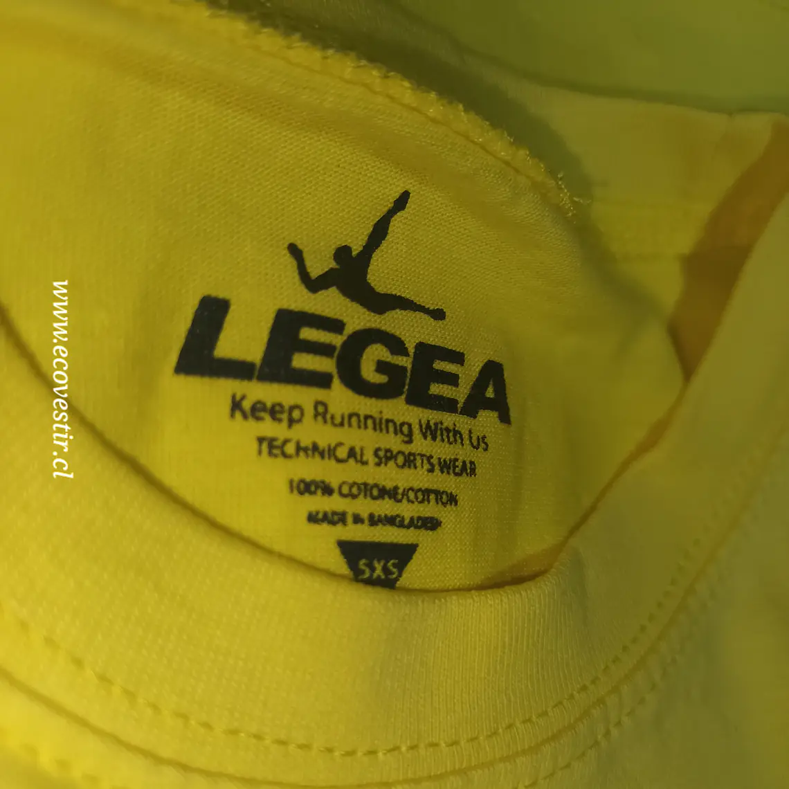 Polera Deportiva Niño Legea Amarilla Talla 5XS  2