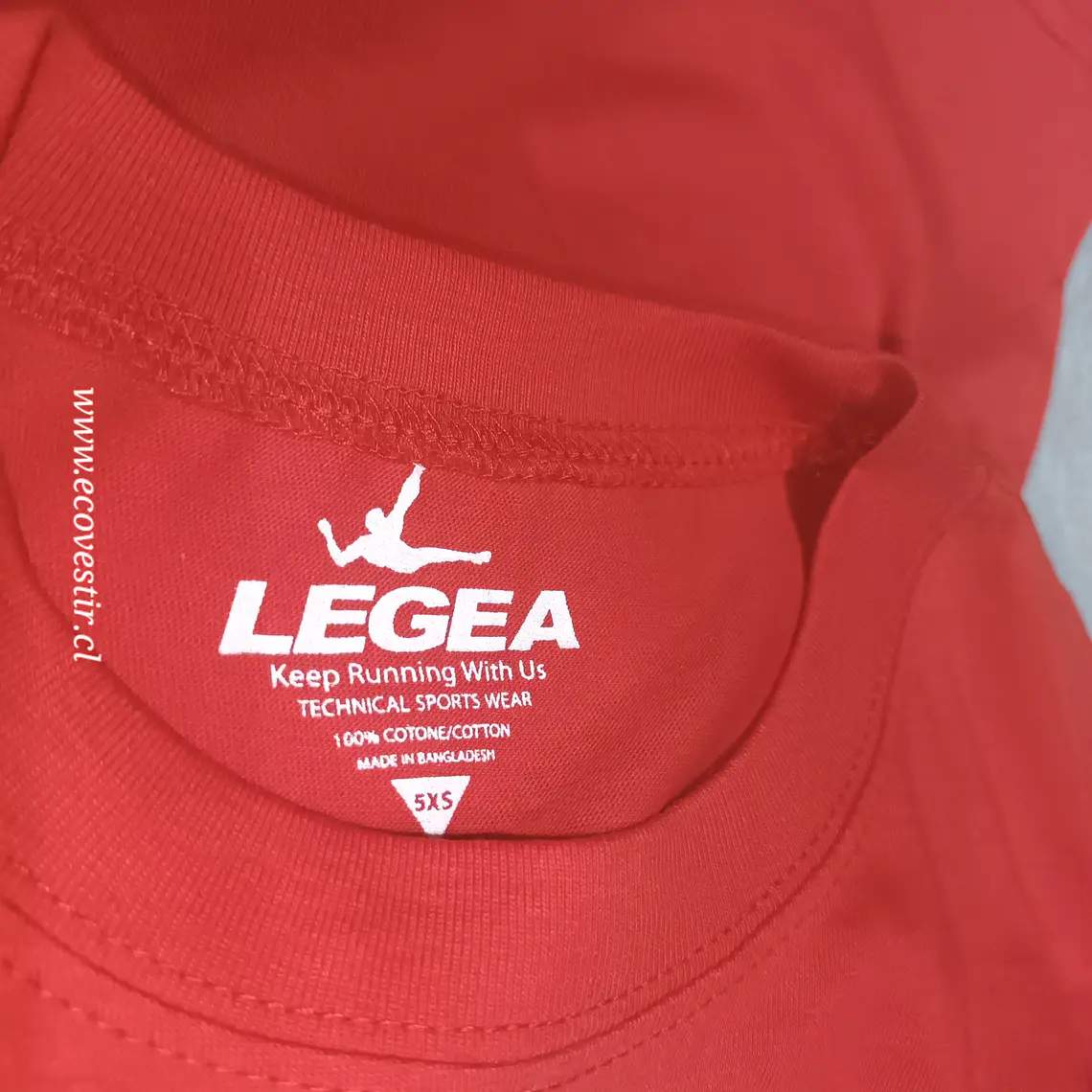 Polera Deportiva Niño Legea Roja Talla 5XS  2