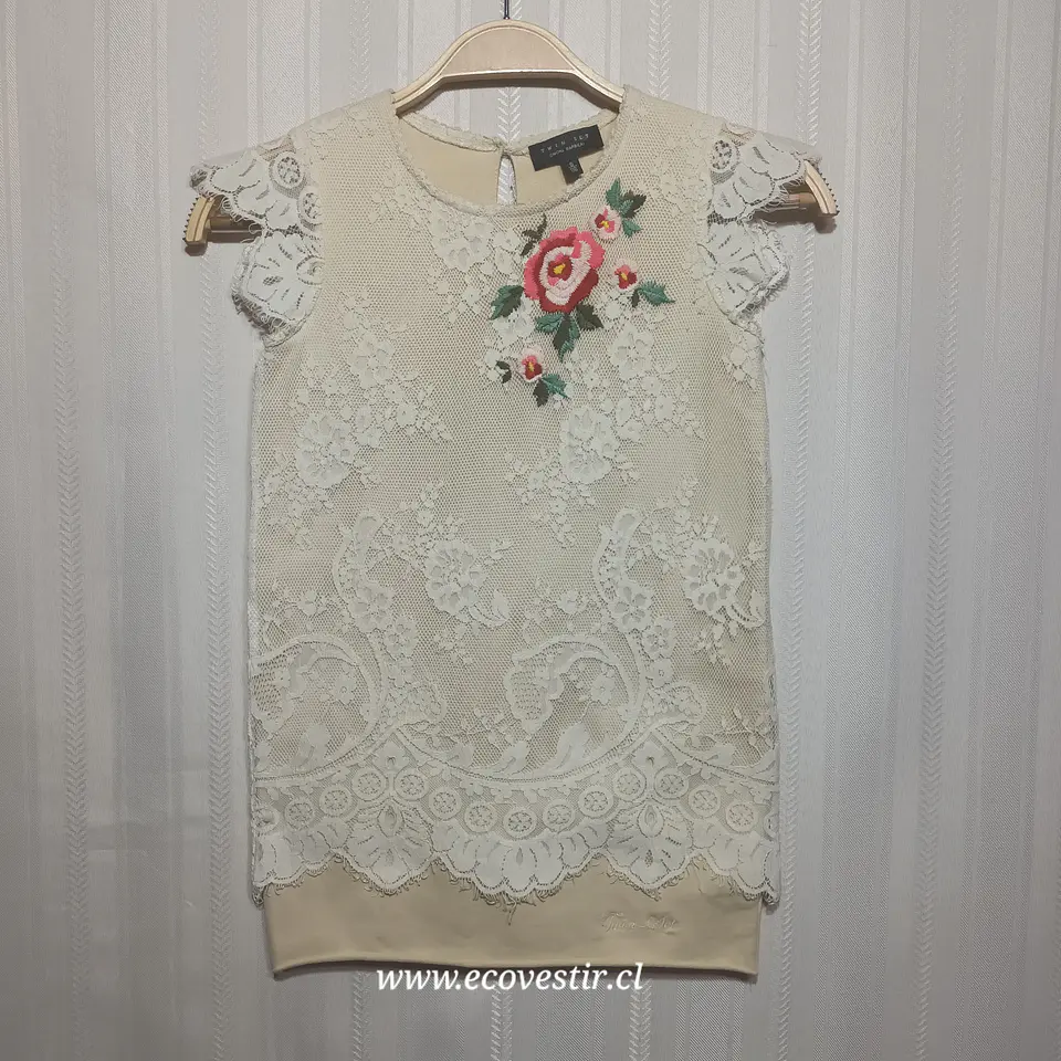 Blusa Niña Encaje Bordado Floral Twinset Talla 6/116 1