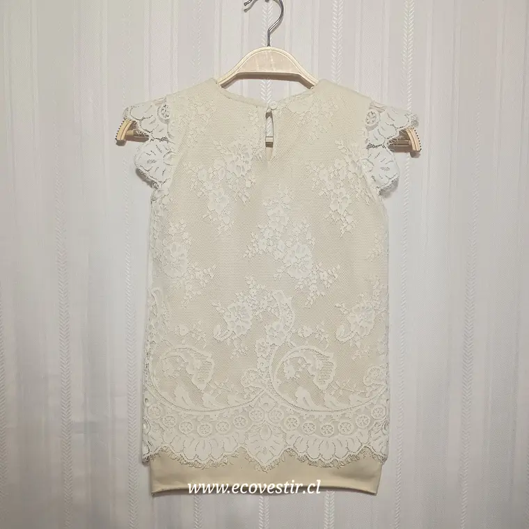 Blusa Niña Encaje Bordado Floral Twinset Talla 6/116 3