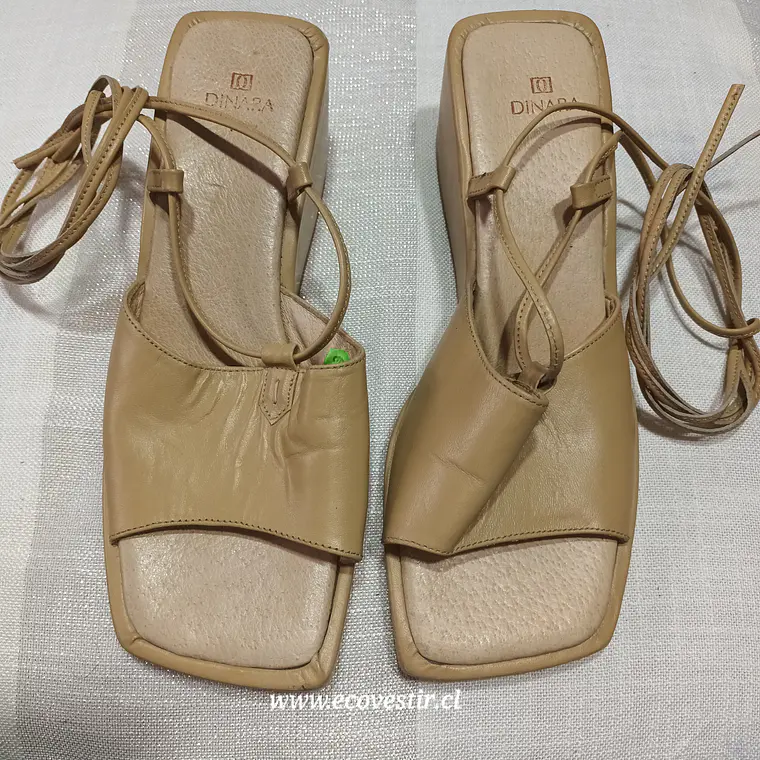 Sandalia Mujer Tacos Plataforma Tiras  Dinara Talla 37 4