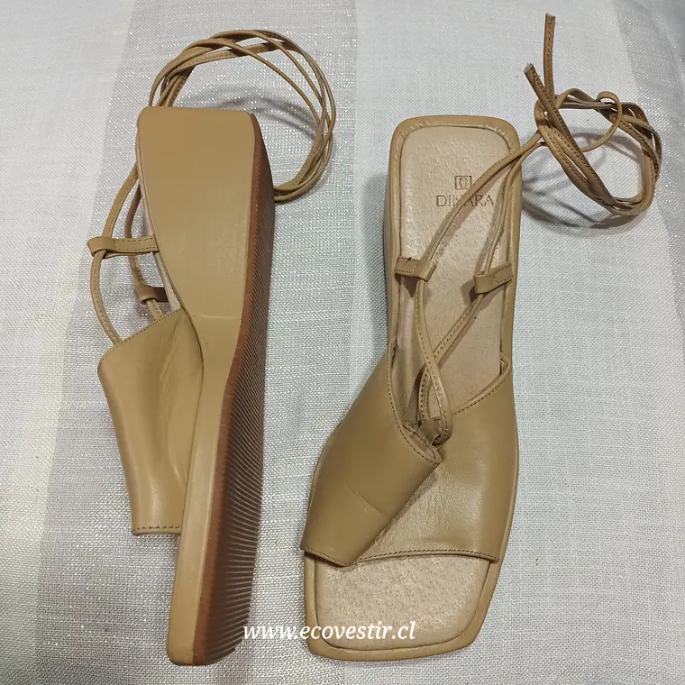 Sandalia Mujer Tacos Plataforma Tiras  Dinara Talla 37 3
