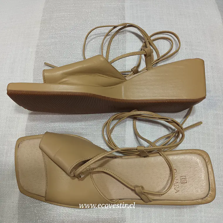 Sandalia Mujer Tacos Plataforma Tiras  Dinara Talla 37 2