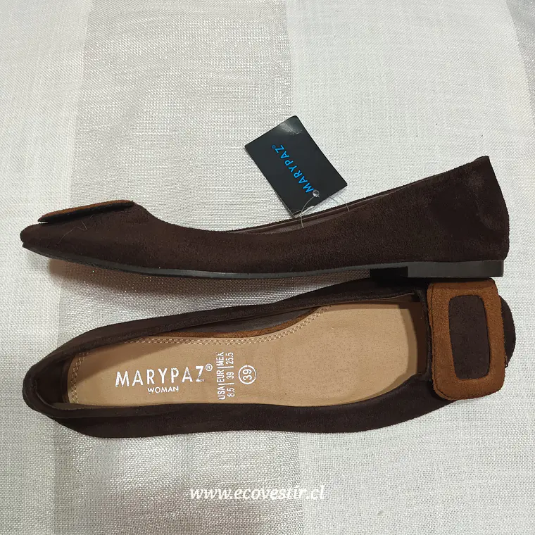 Zapato Mocasín Mujer Café Marypaz Talla 39 Sin uso 2