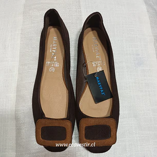 Zapato Mocasín Mujer Café Marypaz Talla 39 Sin uso