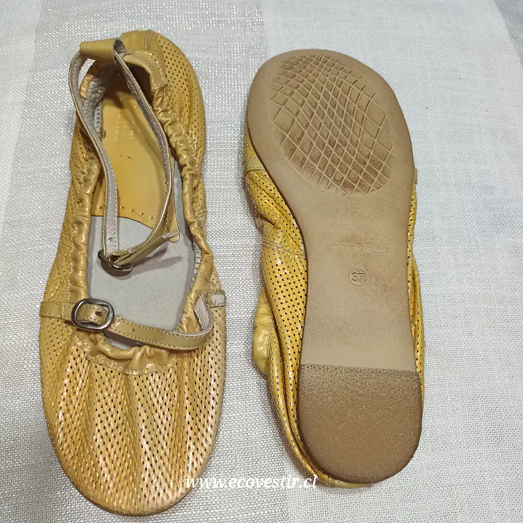 Bailarina Mujer Funchal Amarillo Talla 37 4