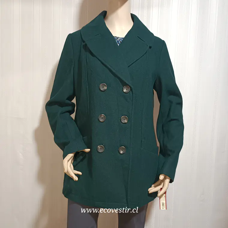 Abrigo Mujer Verde Petroleo Merona Talla L 1