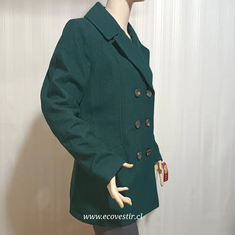 Abrigo Mujer Verde Petroleo Merona Talla L 2