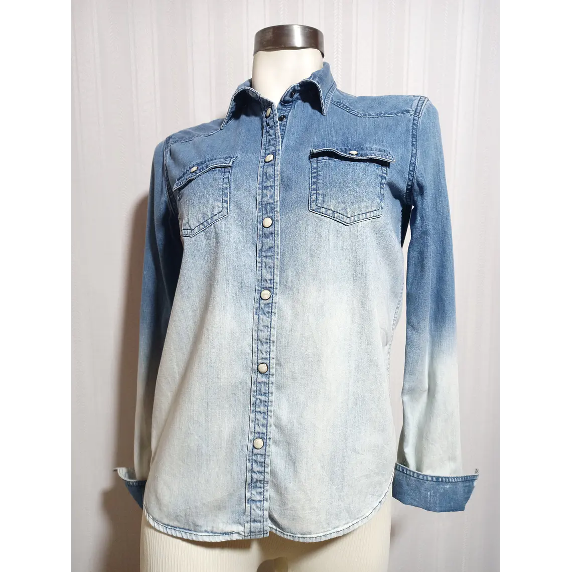 BLUSA MUJER DENIM AZUL AMERICAN EAGLE TALLA S 1