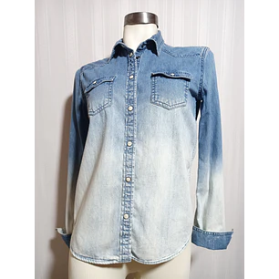 BLUSA MUJER DENIM AZUL AMERICAN EAGLE TALLA S
