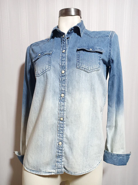 BLUSA MUJER DENIM AZUL AMERICAN EAGLE TALLA S