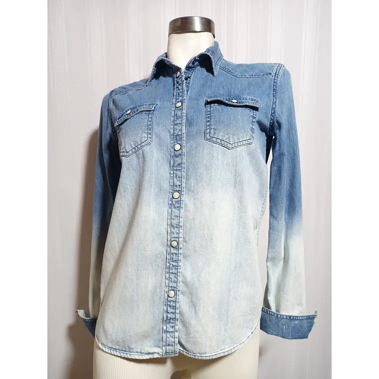 BLUSA MUJER DENIM AZUL AMERICAN EAGLE TALLA S 1