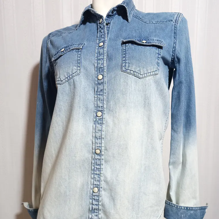 BLUSA MUJER DENIM AZUL AMERICAN EAGLE TALLA S 1
