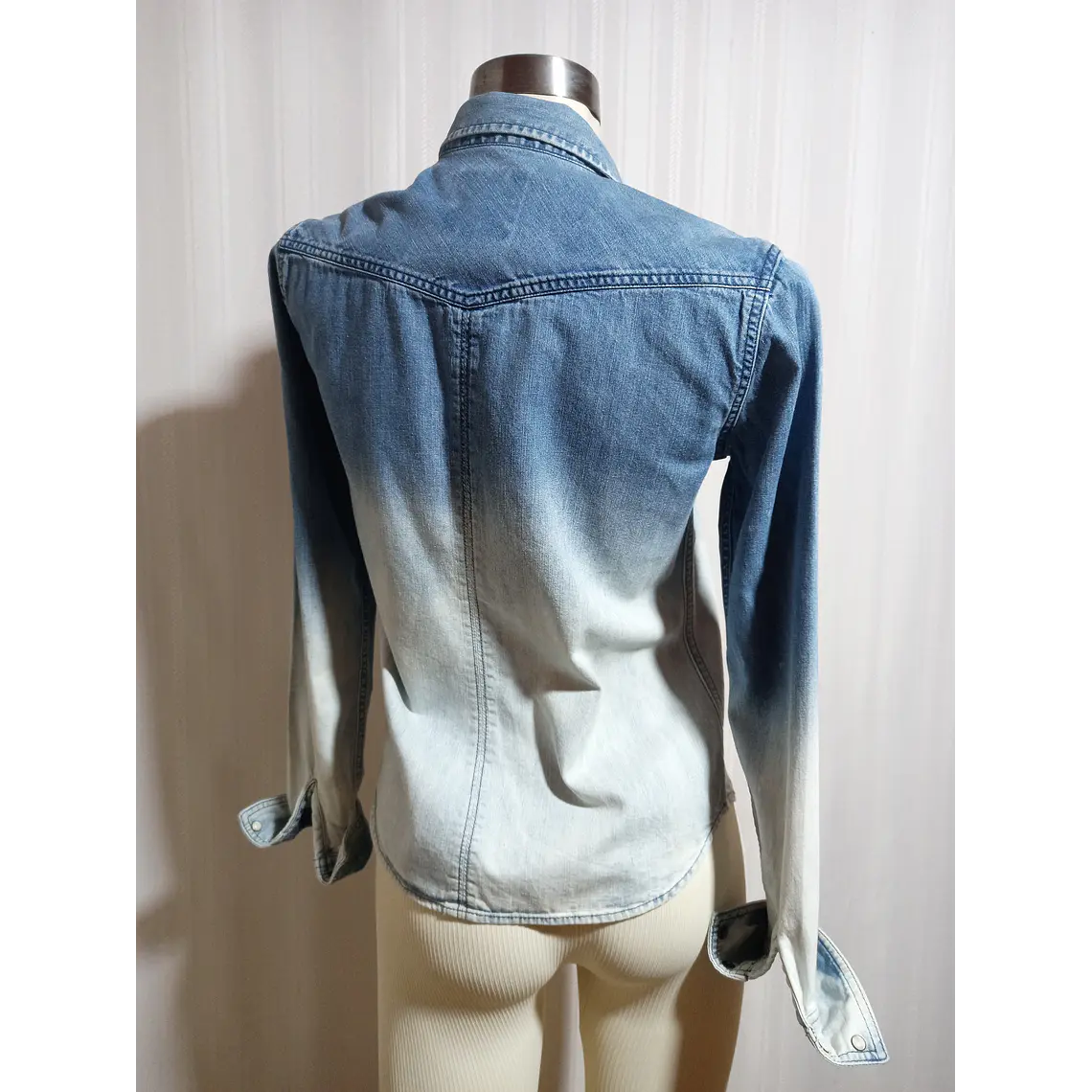 BLUSA MUJER DENIM AZUL AMERICAN EAGLE TALLA S 3
