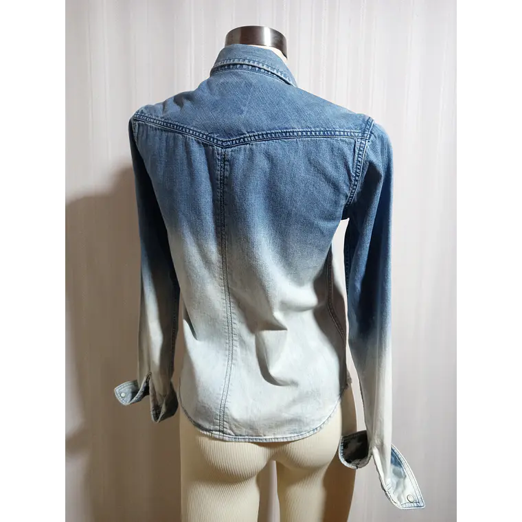 BLUSA MUJER DENIM AZUL AMERICAN EAGLE TALLA S 3