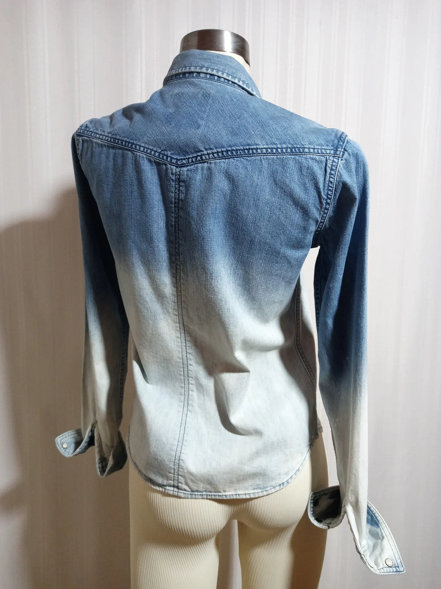 BLUSA MUJER DENIM AZUL AMERICAN EAGLE TALLA S 3