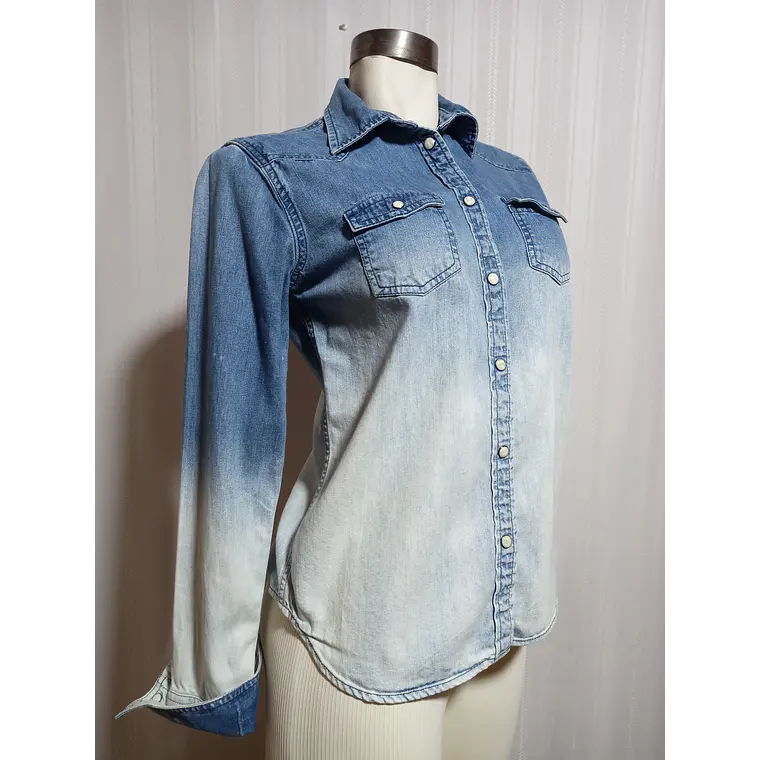 BLUSA MUJER DENIM AZUL AMERICAN EAGLE TALLA S 2