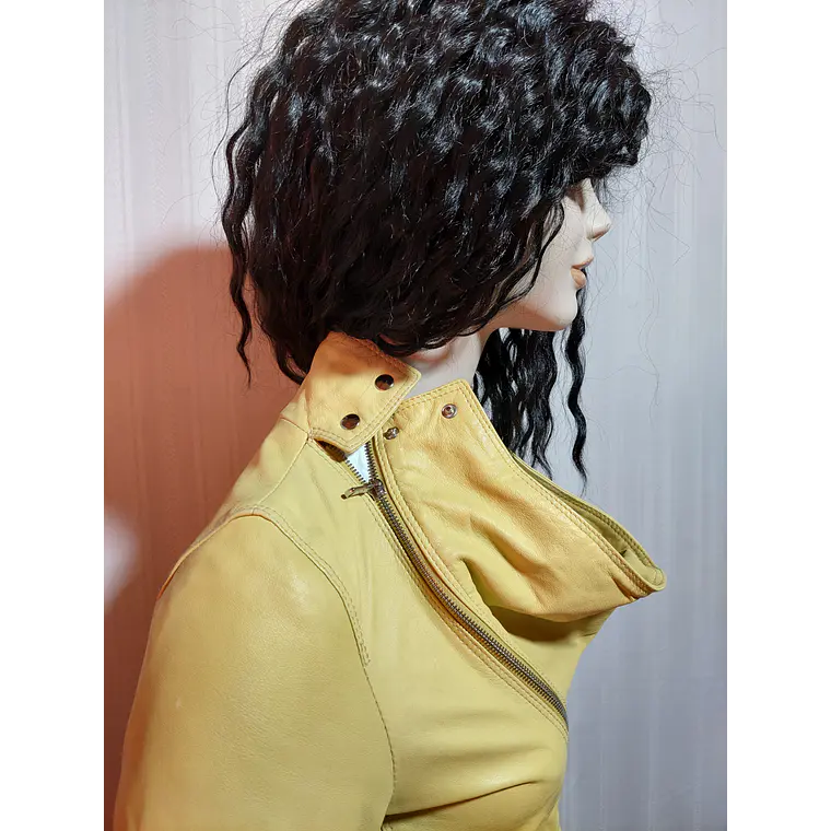 Chaqueta Cuero Genuino Barone Mujer Talla S 3