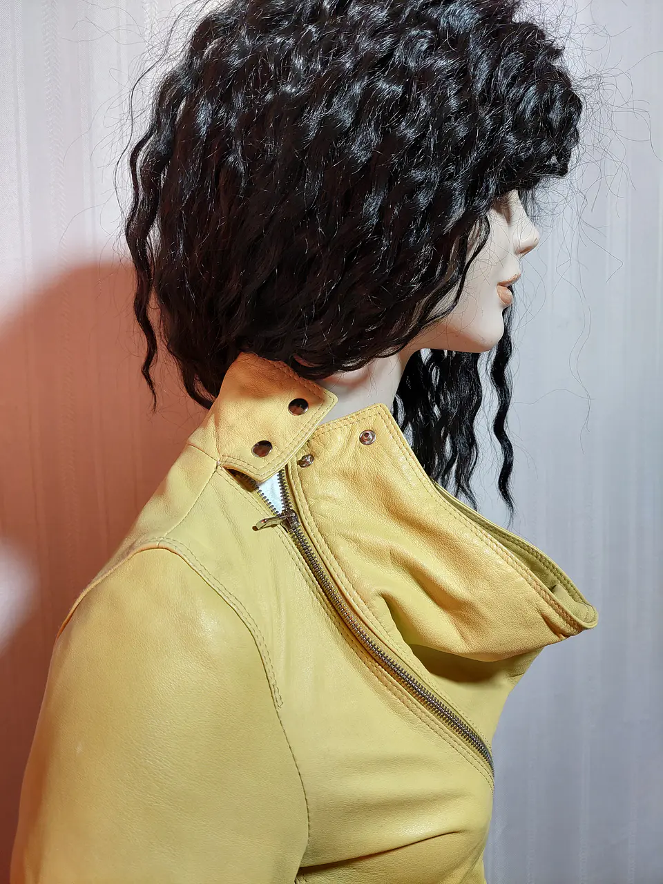 Chaqueta de Cuero Genuino con Cierre Cruzado – Barone (Talla S) 3