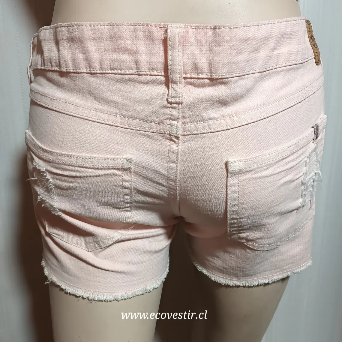Short Mujer Denim Rosado Mango Talla 38 5
