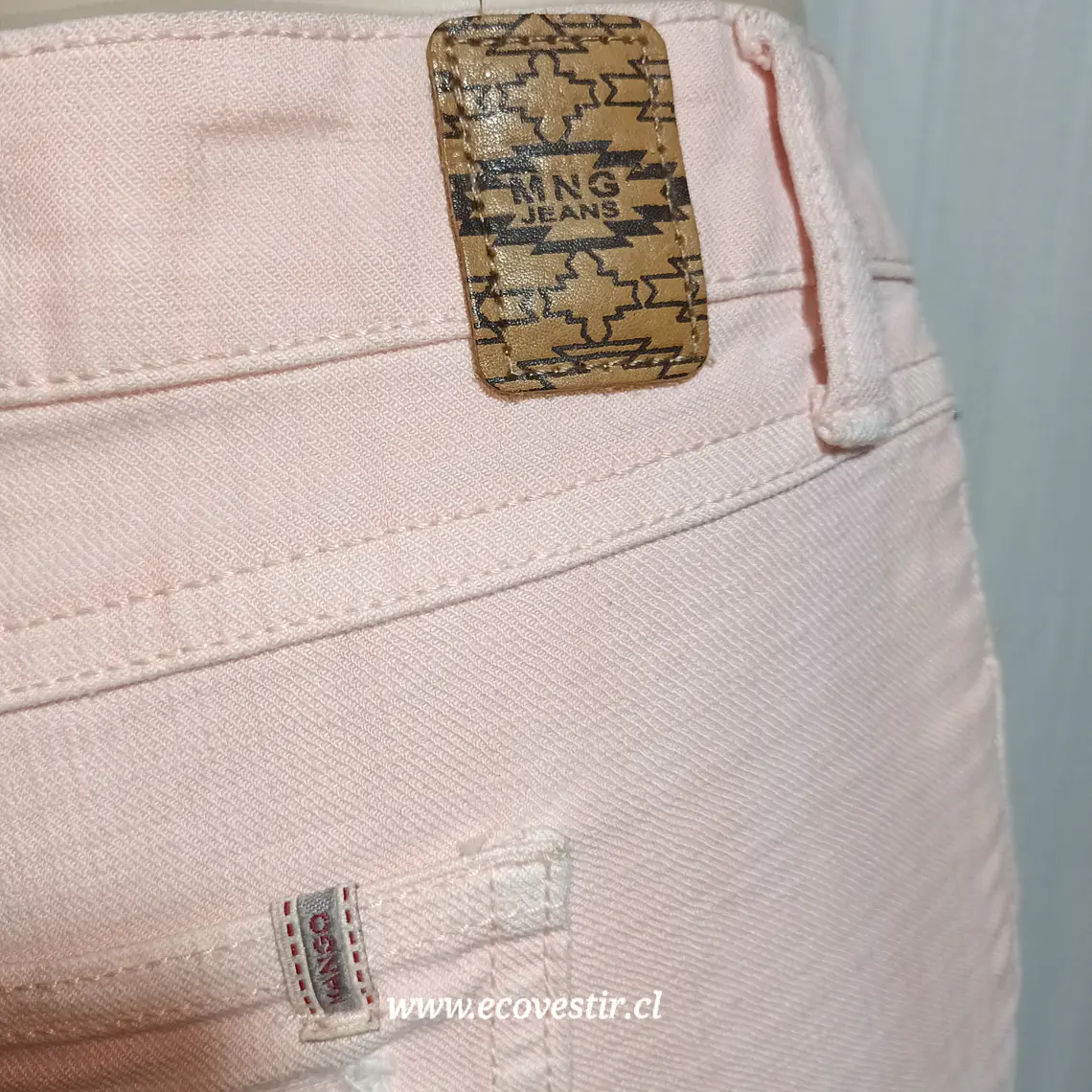 Short Mujer Denim Rosado Mango Talla 38 4