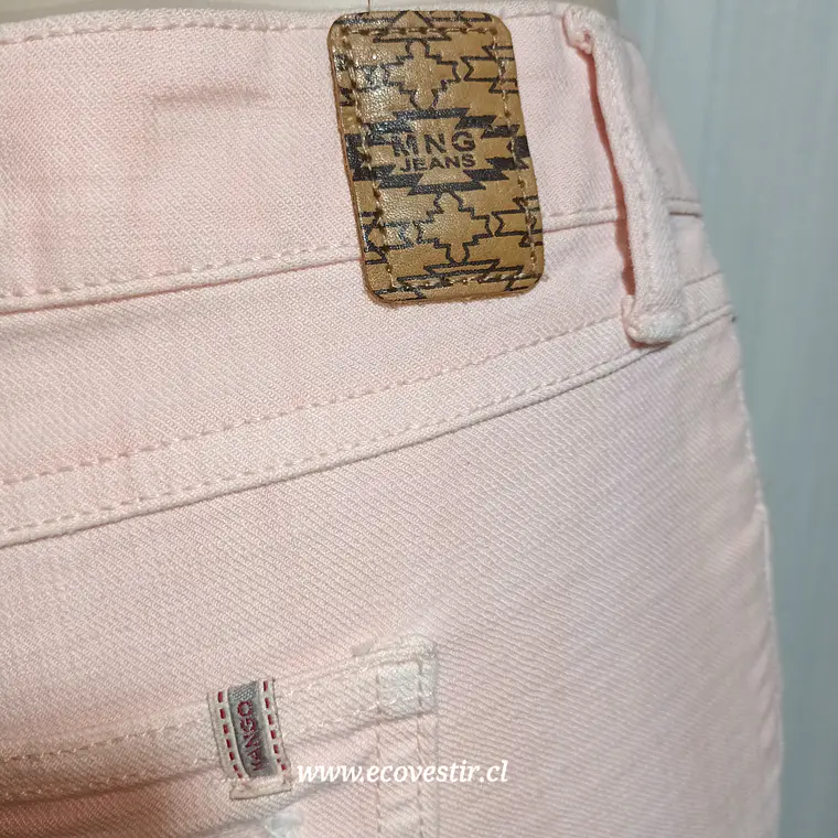 Short Mujer Denim Rosado Mango Talla 38 4